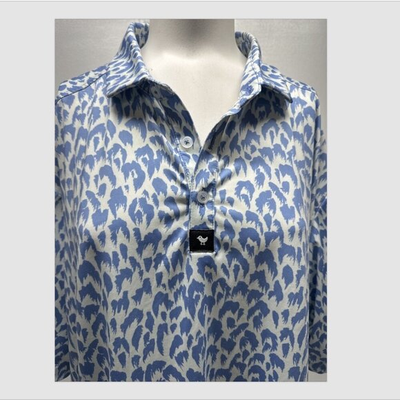Bad Birdie Polo Shirt Golf Short Sleeve Performance Collared Blue Mens Size 2XL - Picture 5 of 8